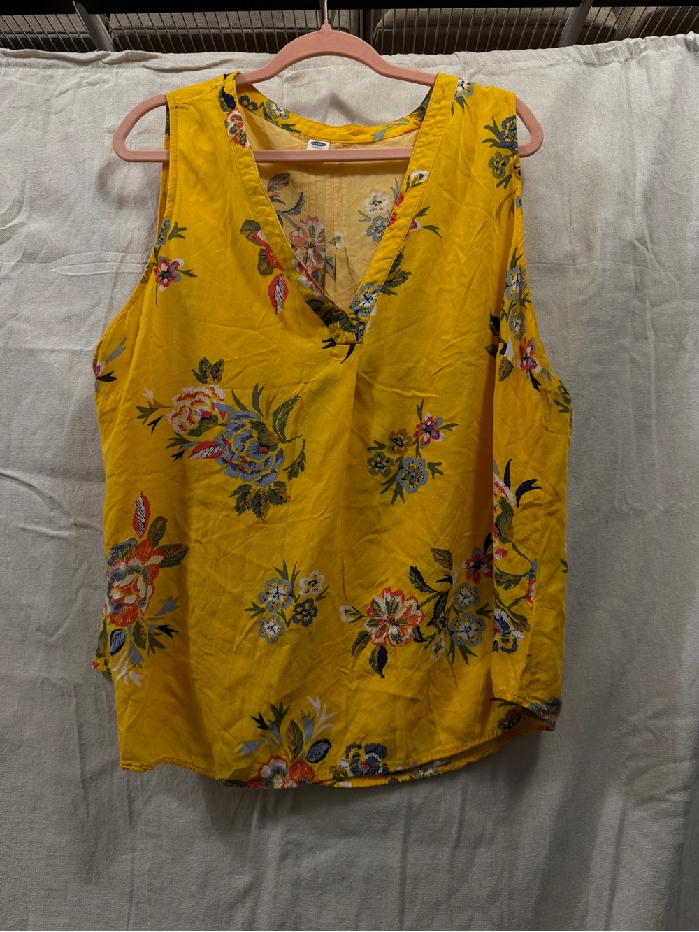 Old Navy Yellow Floral V-Neck Camisole